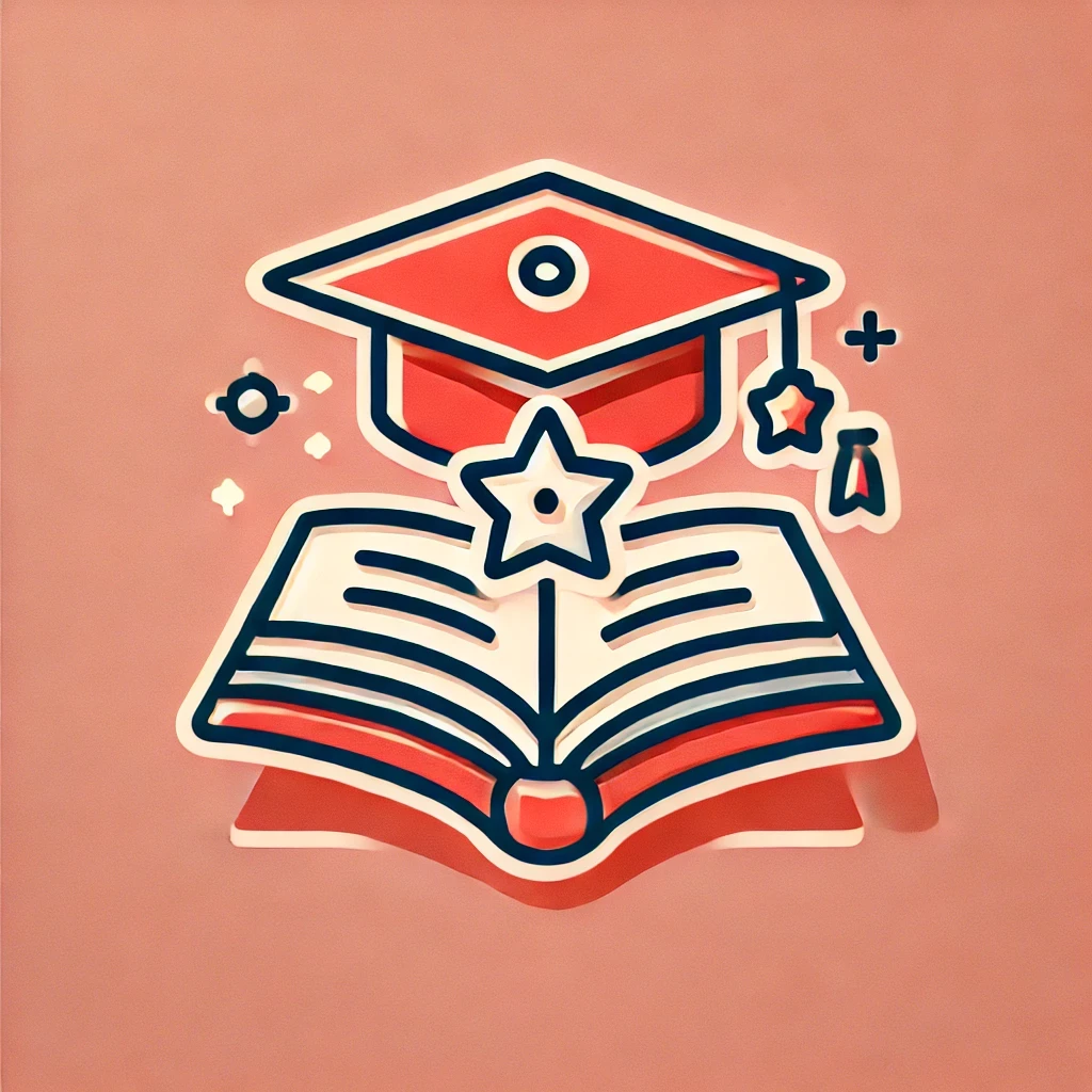 DALL·E 2024 10 30 14.05.38 A minimalist image representing high quality education in Turkey with a pastel red background. Use an abstract icon such as a graduation cap or an o
