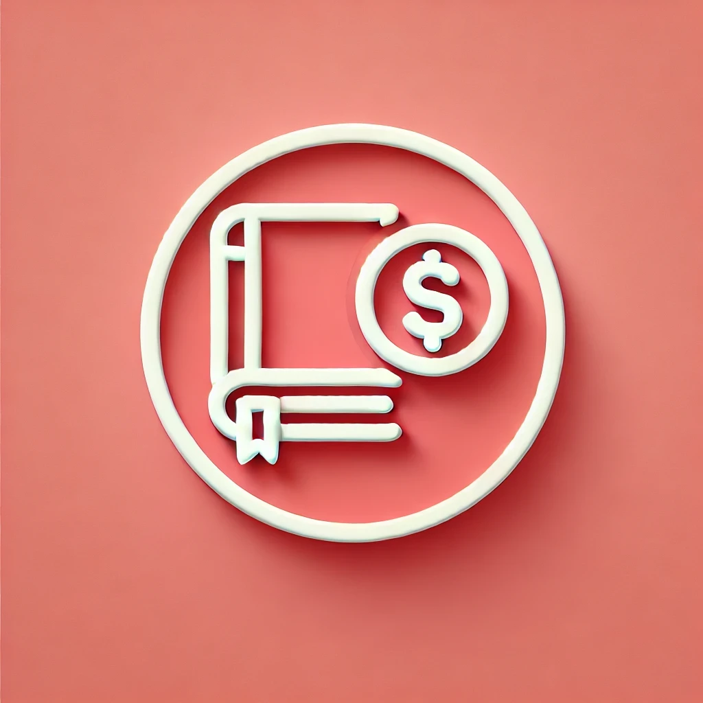 DALL·E 2024 10 30 14.05.41 A minimalist image representing affordable education costs in Turkey with a pastel red background. Include an abstract icon such as a simple book an